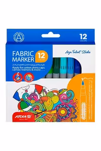 ماژیک 12 رنگ پارچه و لباس مقوایی 9080