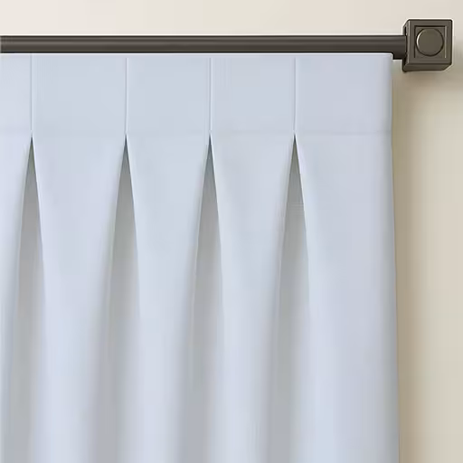 پرده پلیسه حریر بافت دار نیلی روشن