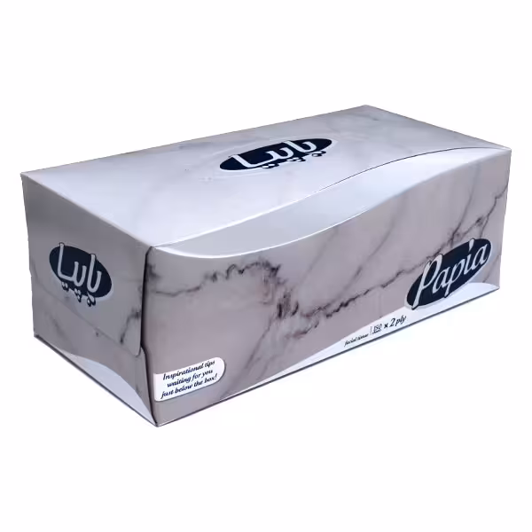 دستمال کاغذی پاپیا 150 برگ 2 لایه طرح سنگ