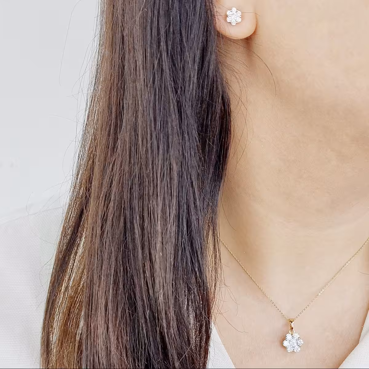 نیمست شکوفه برند ژوپینگ با زنجیر استیل 45 سانتی  کد 11909