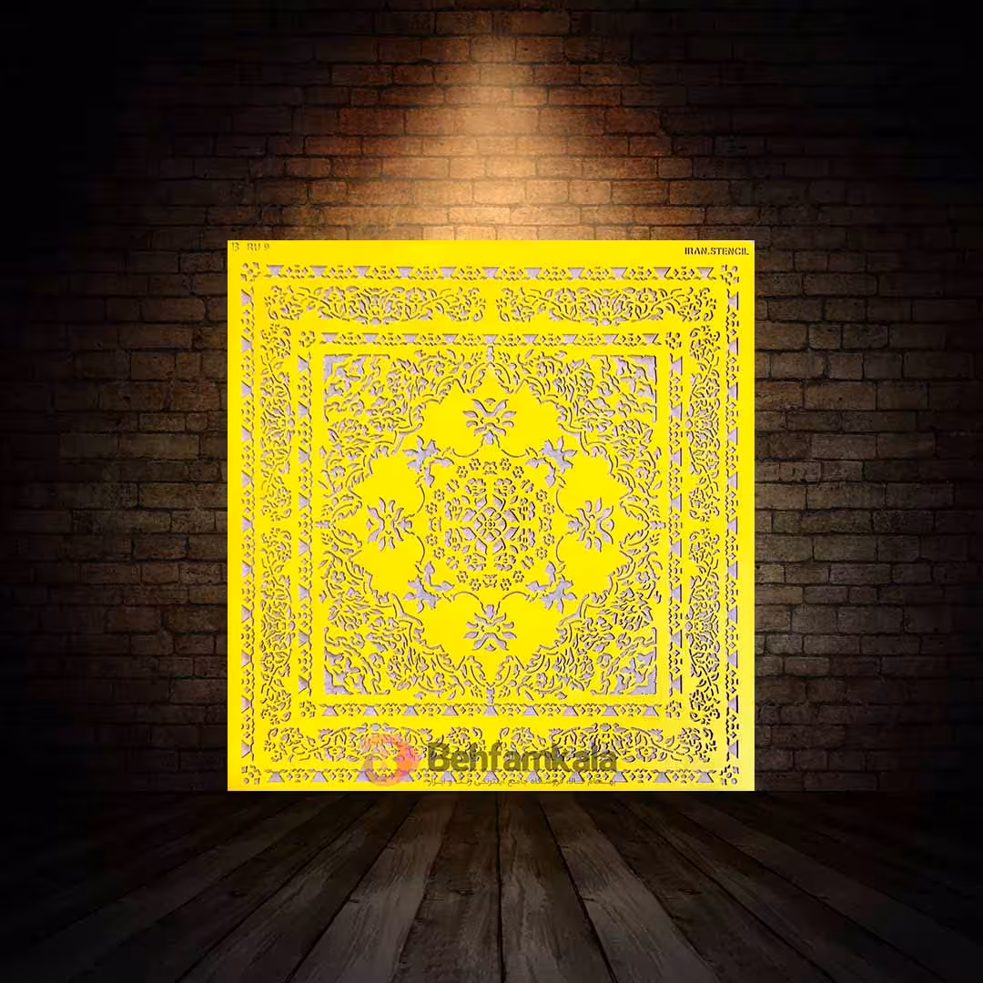 شابلون استنسیل ابعاد 50*50 کد RU 9