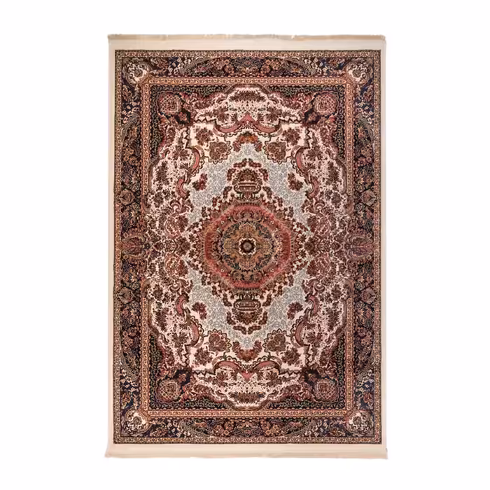 گبه ماشینی دنیای فرش کد 545K زمینه کرم