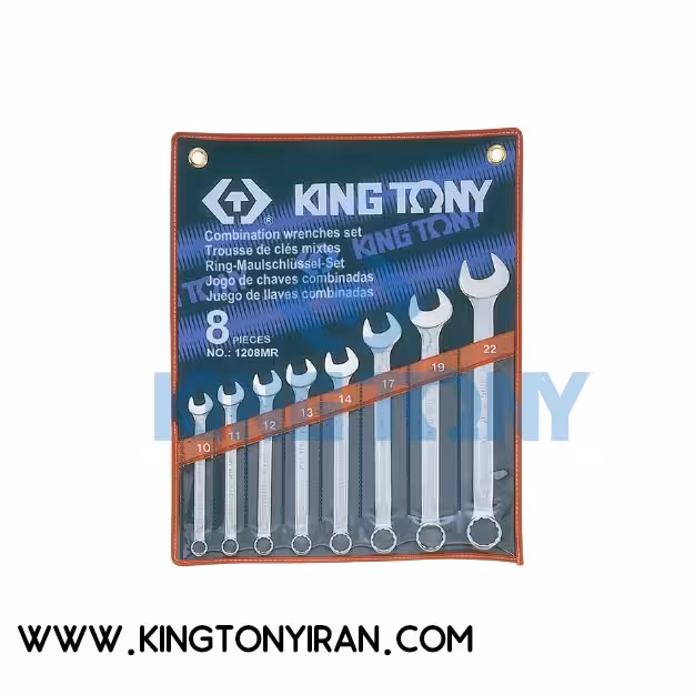 1208MR – ست آچار يکسررينگ ميليمتر   8عددي با( 22 – 10 ) کينگ توني