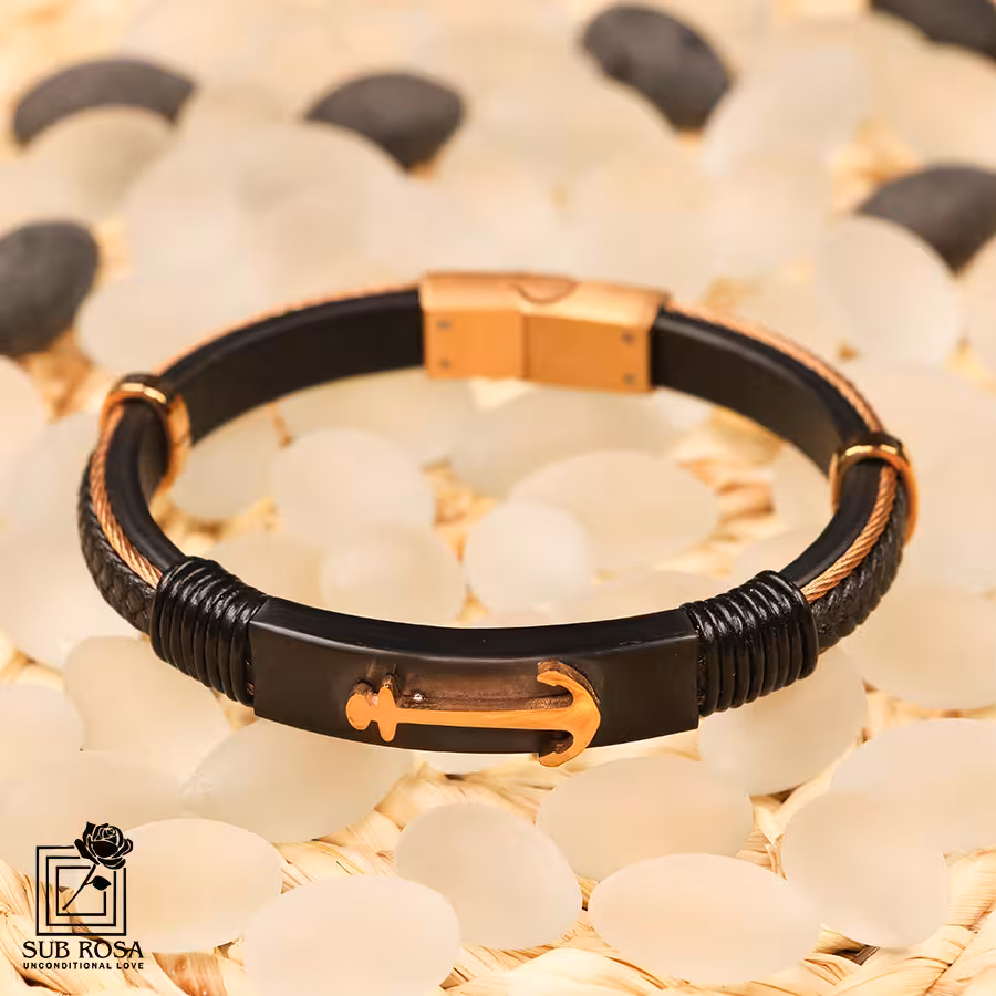 دستبند استیل رولکس 182 برنزی-14341