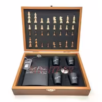 ست قمقمه جیبی و جعبه شطرنج طرح Best manکد a560558