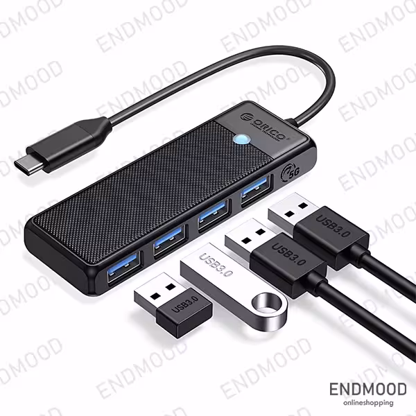 هاب 4 پورت USB-C اوریکو مدل PAPW4A-C3-05-BK