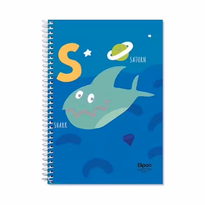 دفتر زبان دو خط 40 برگ سیمی فانتزی الیپون طرح 2