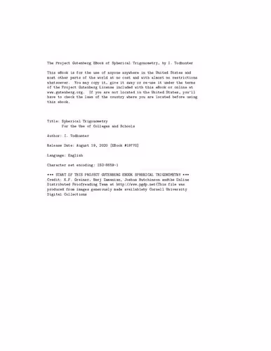 خرید و دانلود نسخه کامل کتاب Spherical Trigonometry: For the Use of Colleges and Schools (with numerous examples)