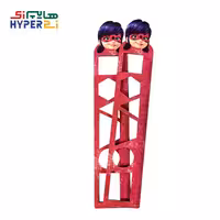 خط کش اشکال هندسی چوبی 15سانتی طرح لیدی باگ