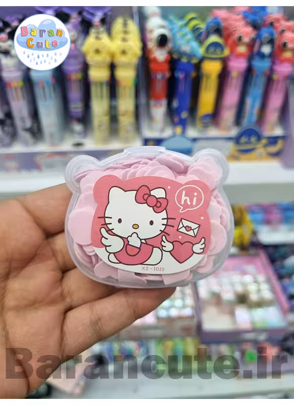 صابون کاغذی فانتزی با ظرف پلاستیکی طرح کیتی