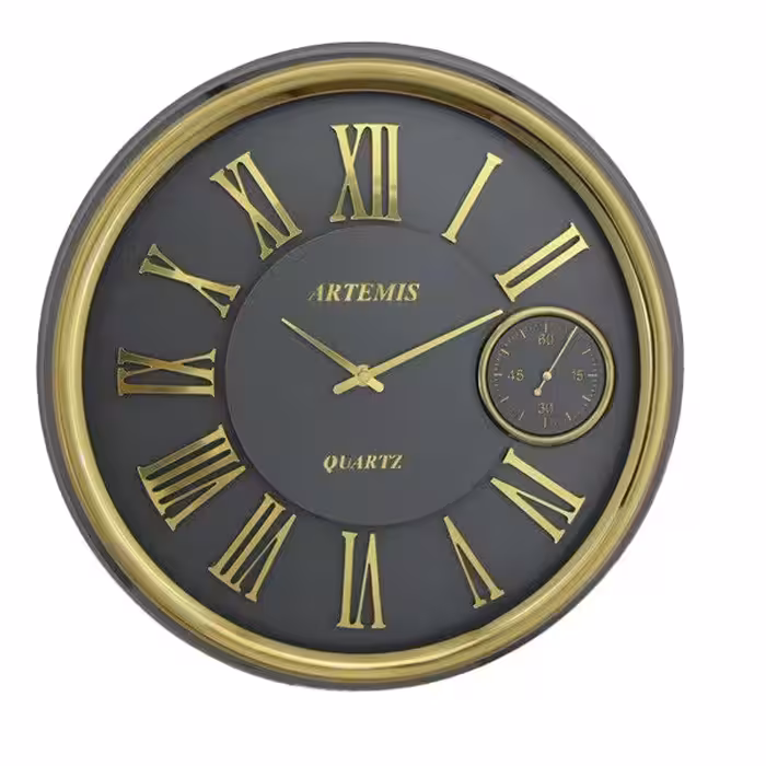 ساعت دیواری آرتمیس کد 2039 Titanium Gold تیتانیوم طلایی