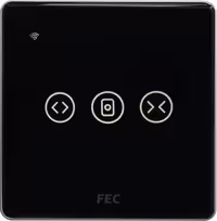 کلید پرده وای فای لمسی FEC بدنه مشکی کد CSW