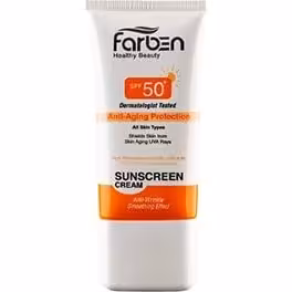 کرم ضد آفتاب فاربن SPF50 مدل Anti-Aging حجم 50 میلی لیتر- رنگی ا Farben Anti-wrinkle Sunscreen Cream 50ml