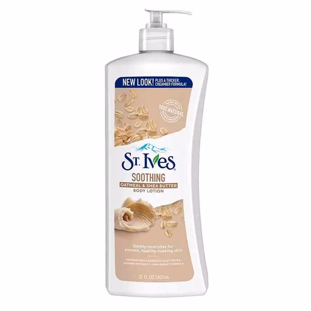 لوسیون بدن سنت ایوز St. Ives OATMEAL & SHEA BUTTER تسکین دهنده، بلغور جو دوسر و شی باتر 621 میل