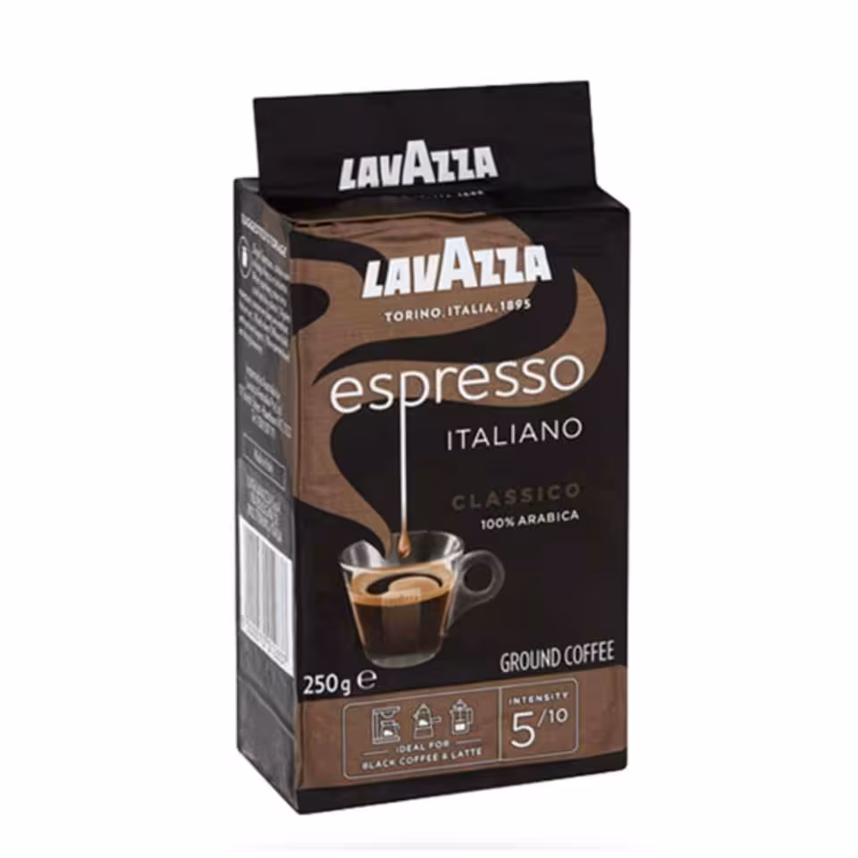 پودر قهوه لاوازا مشکی مدل اسپرسو کلاسیک (250 گرم) lavazza