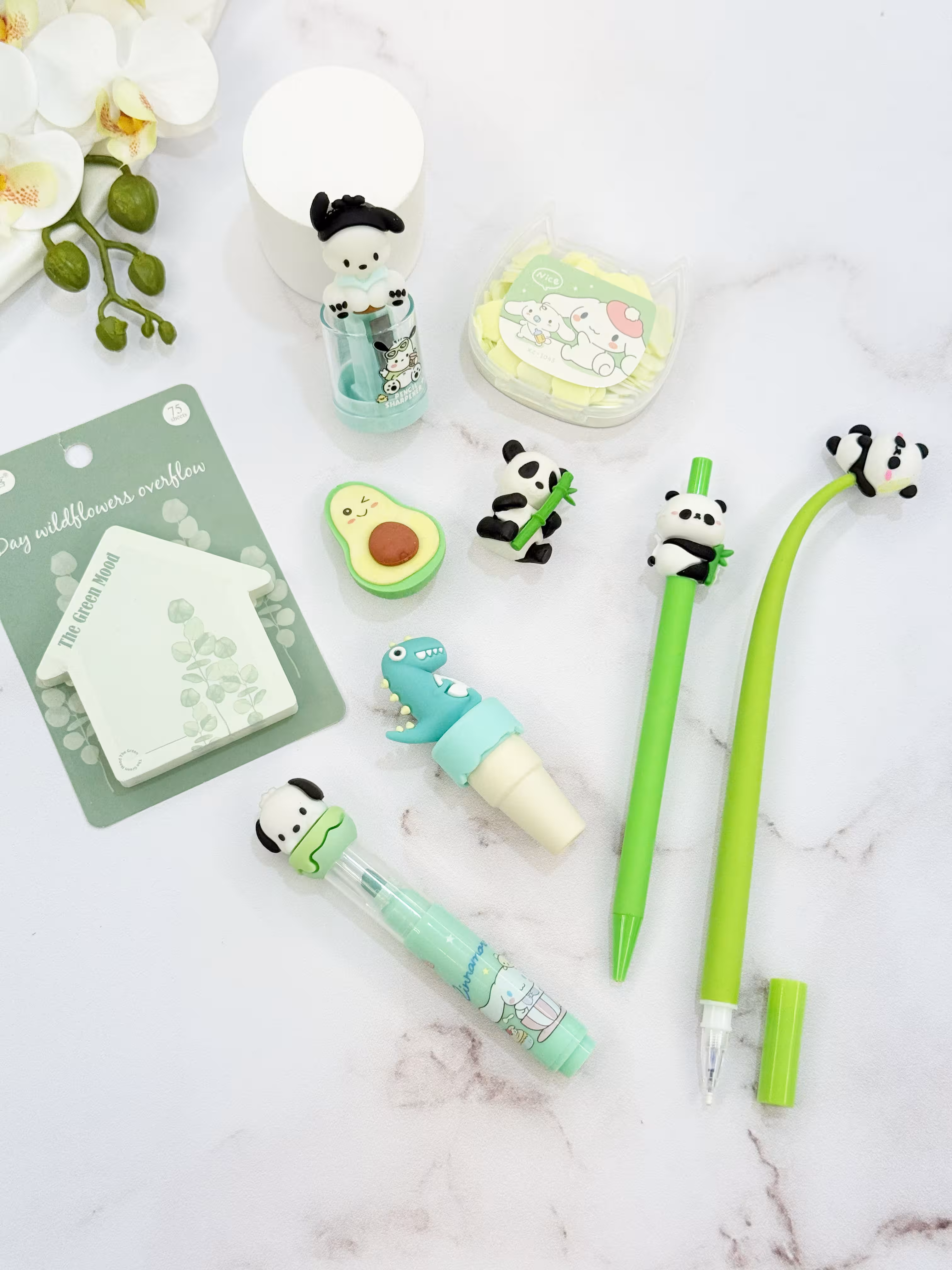 لوازم تحریر مجموعه سبز پک کامل 9عددی ارسال سریع و فوری