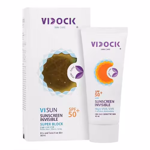 کرم ضد آفتاب بی رنگ خشک و حساس SPF50 ویدک