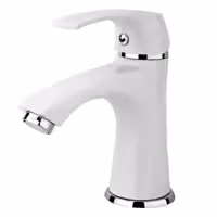 شیر روشویی مدل لوتوس سفید کروم