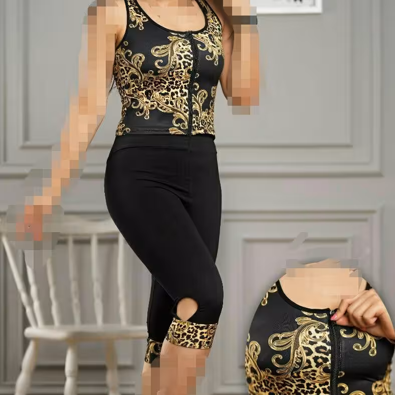 تاپ و شلوارک یقه زیپ دار