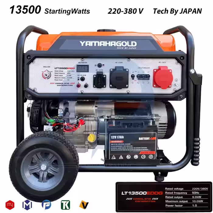 موتور برق بنزینی یاماها مدل LT13500EDDG تکفاز و سه فاز