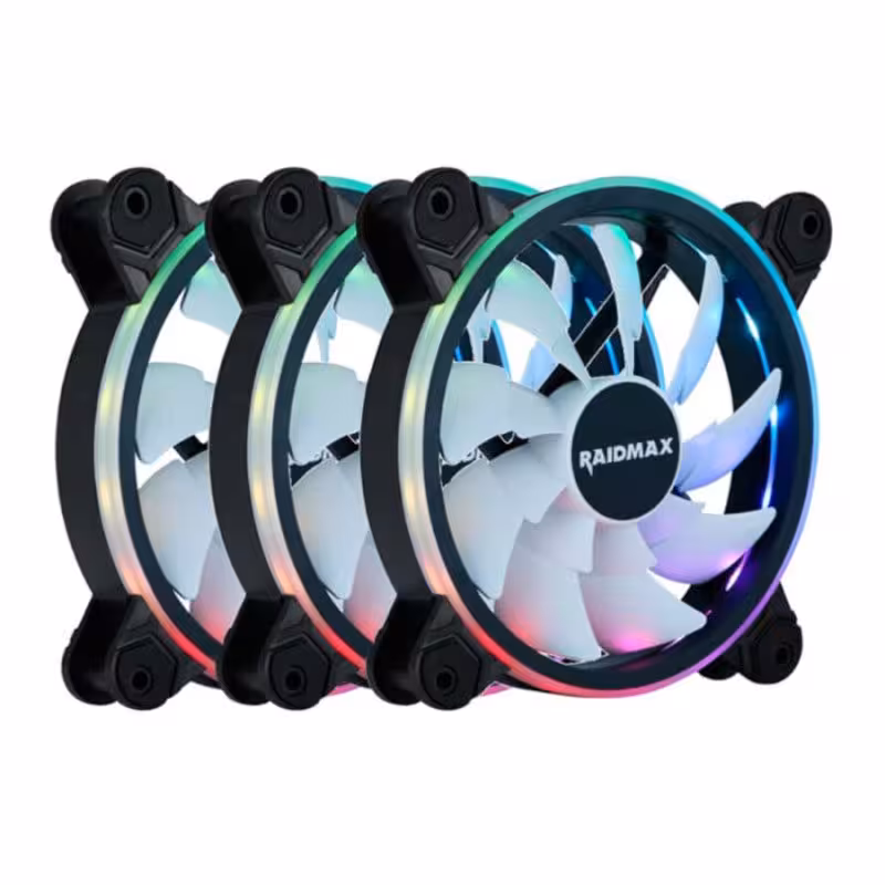 فن کیس ریدمکس مدل NV-T120FBR3 ARGB Black بسته سه عددیRAIDMAX