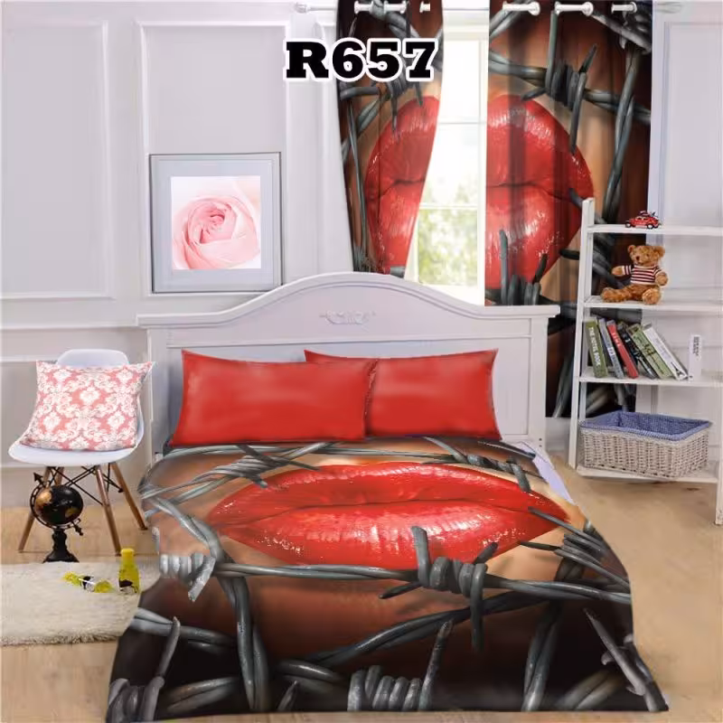 روتختی سه بعدی طرح چهره لب