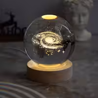 چراغ رومیزی مدل گوی کریستال چراغدار کهکشان