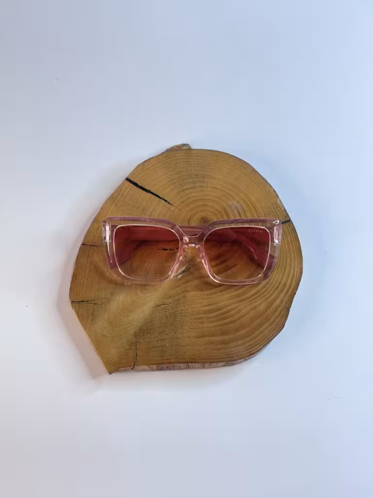 عینک آفتابی برند prada زنانه دخترانه ترند صورتي يخي یووی 400