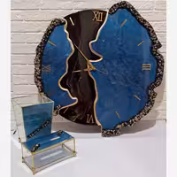 ساعت رزینی 70 سانت با سطل زباله و جادستمال