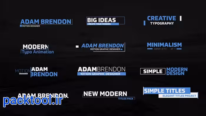 دانلود پروژه آماده پریمیر پرو تیزر عناوین مینیمال Minimal Smooth Titles - پک تول