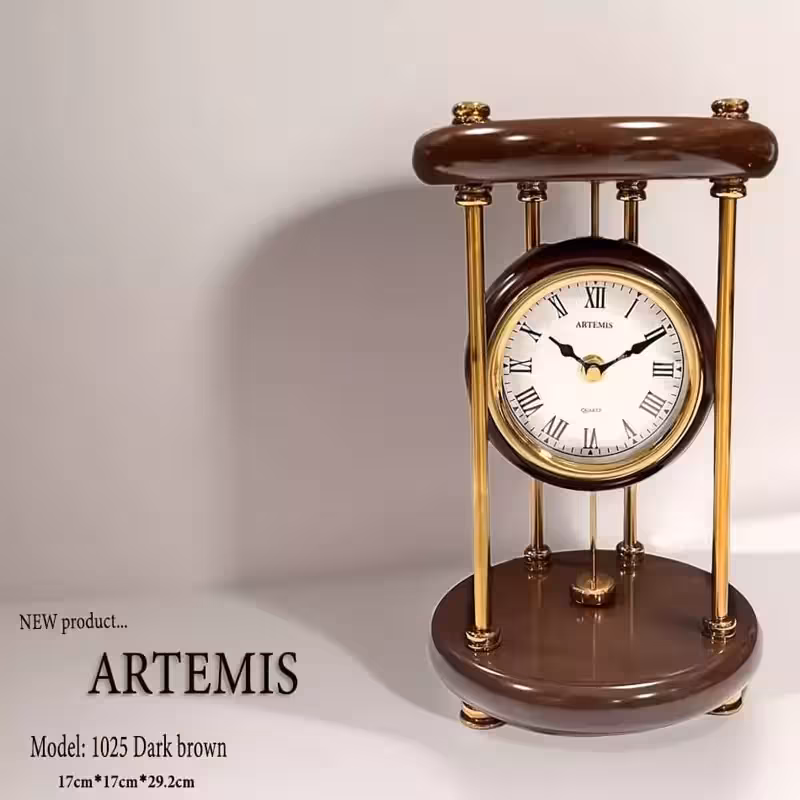 ساعت رومیزی آرتمیس کد 1025 Dark Brown قهوه ای تیره