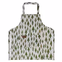 کاج پیشبند زمینه سفید طرح درخت های کاج