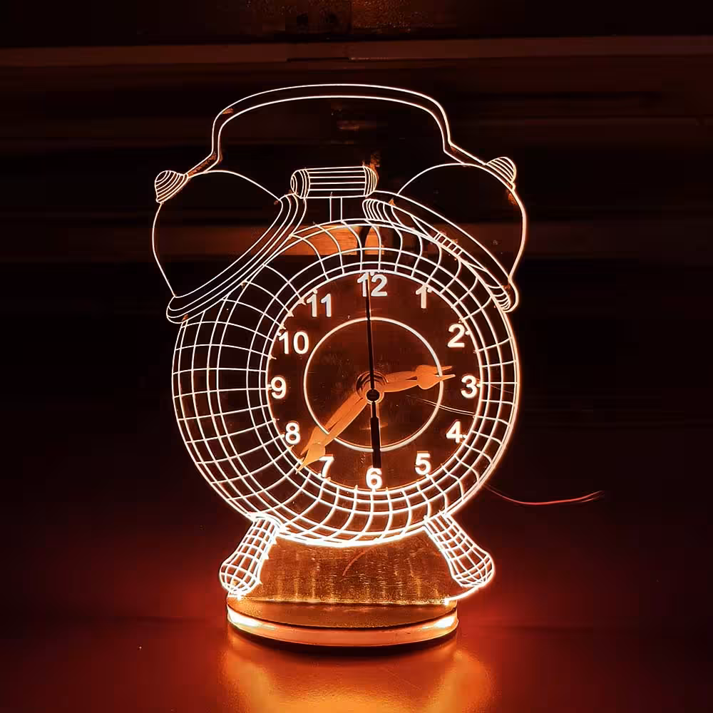 ساعت و چراغ خواب طرح ساعت کوکی