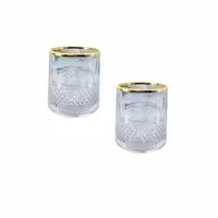 لیوان بلور آژاکس مدل لب طلا هلندی