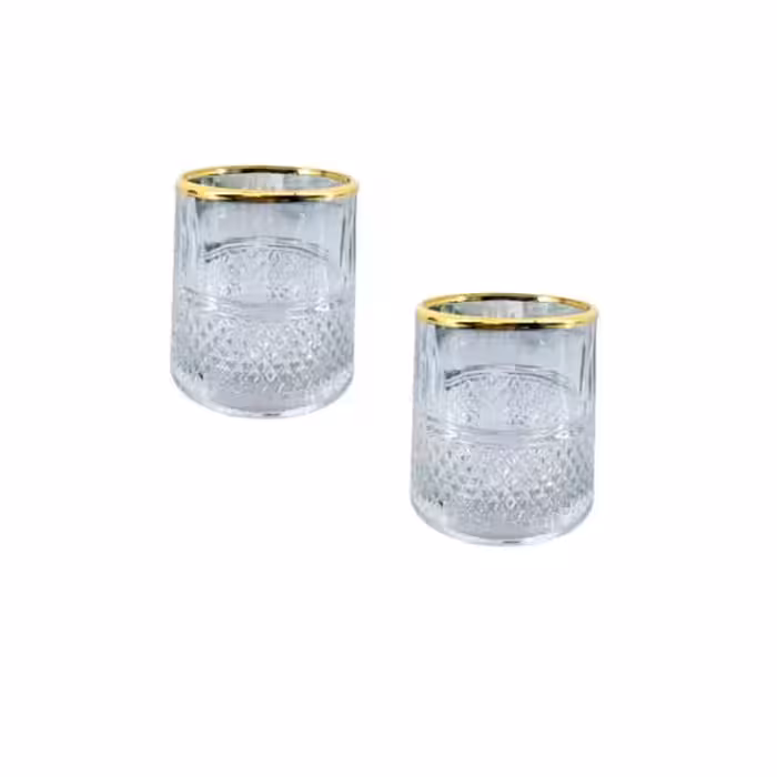 لیوان بلور آژاکس مدل لب طلا هلندی