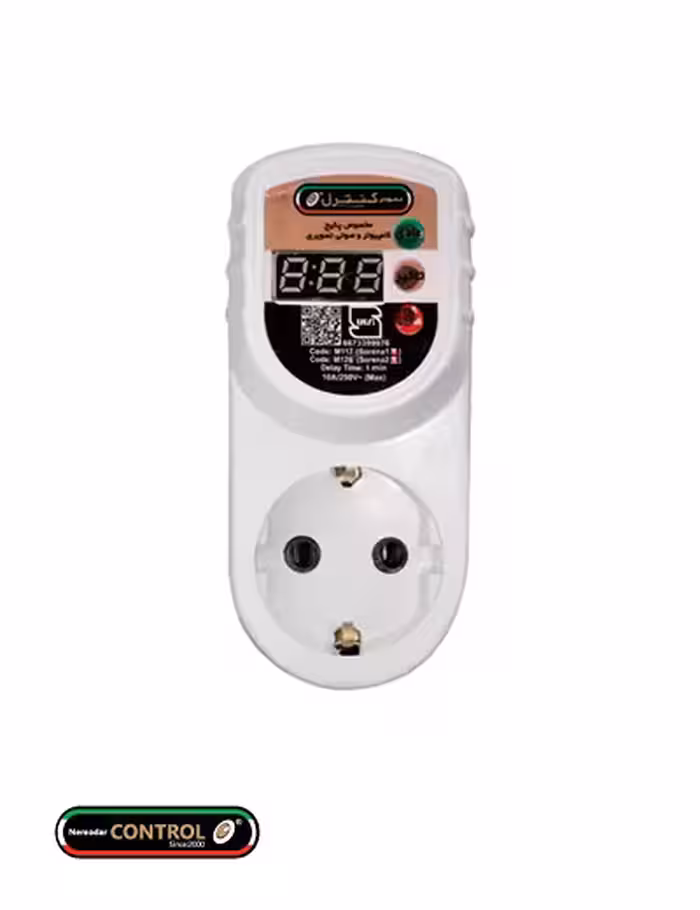 محافظ برق یخچال فریزر دیجیتال تک خانه ارت دار 10 آمپر مدل  M116 سورنا (بدون کابل)