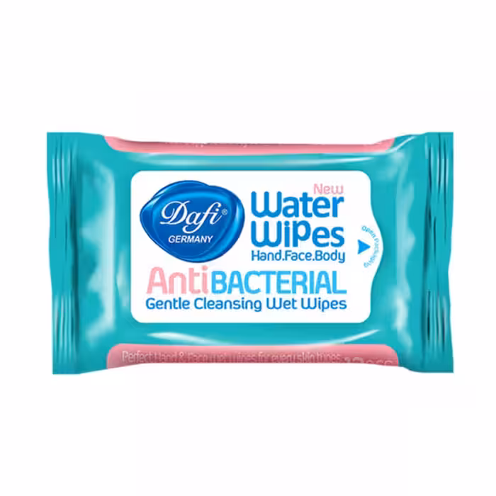 دستمال مرطوب پاک کننده دست و صورت دافی 12 عددی