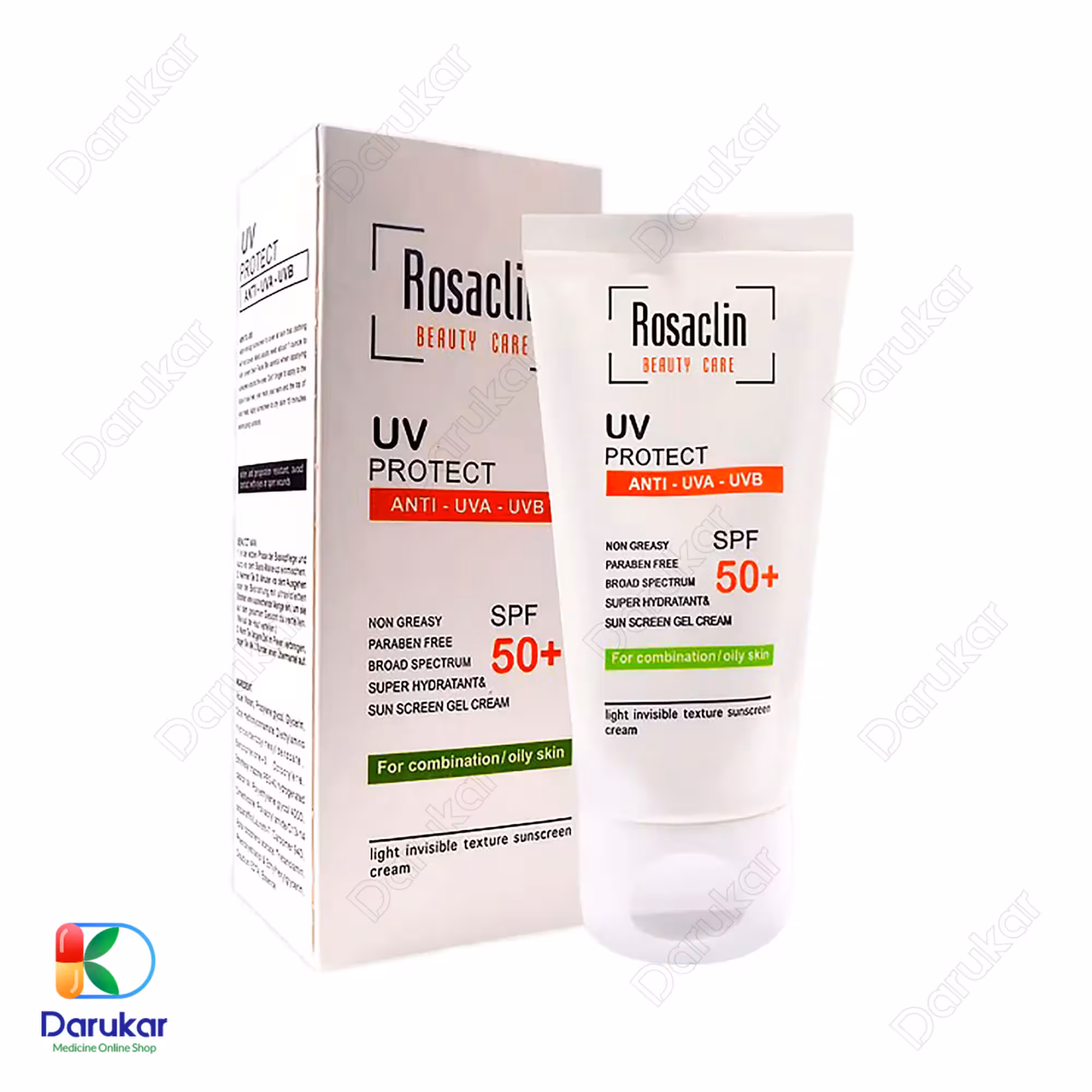کرم ضد آفتاب پوست چرب و مختلط رزاکلین SPF50