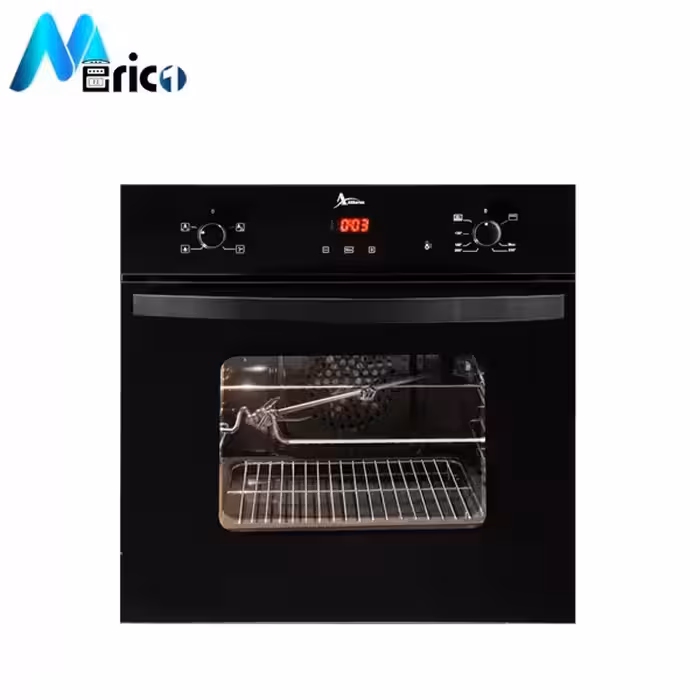 فر برق و گاز اخوان کد F21 شیشه مشکی پنل مکانیکی