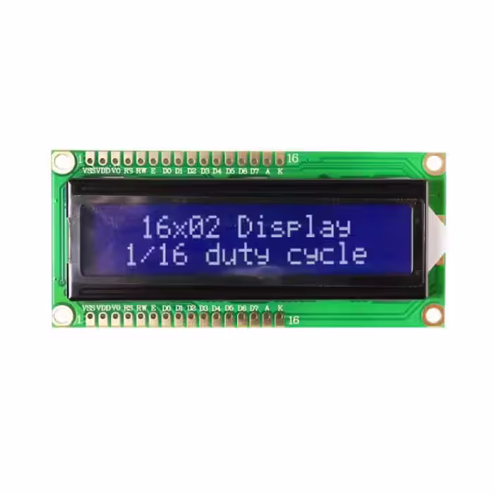 LCD کاراکتری 2×16 پین دوطرفه بک لایت آبی