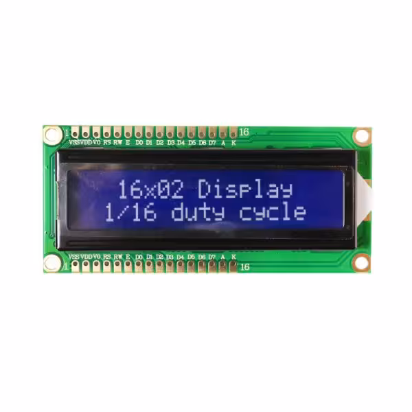 LCD کاراکتری 2×16 پین دوطرفه بک لایت آبی