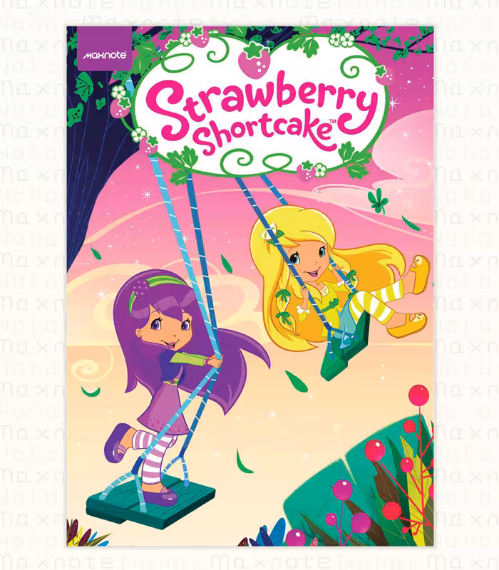 دفتر 60 برگ سیمی کارتونی کد 9611. طرح 2 دخترانه