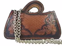 کیف مجلسی چرم زنانه حکاکی شده طرح اشکی 2 کد 101483