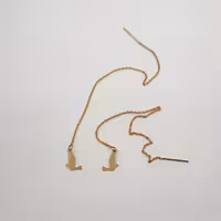 گوشواره طلا بخیه ای طرح پرنده