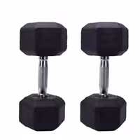 دمبل 6 ضلعی طرح چرم 15 کیلویی MAXWELL (بسته 2 عددی)