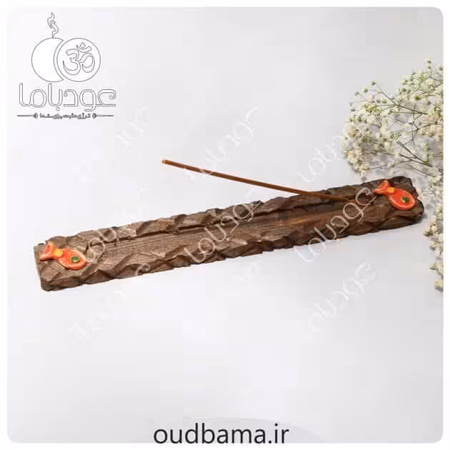 جا عود شاخه ای چوبی طرح ماهی قرمز