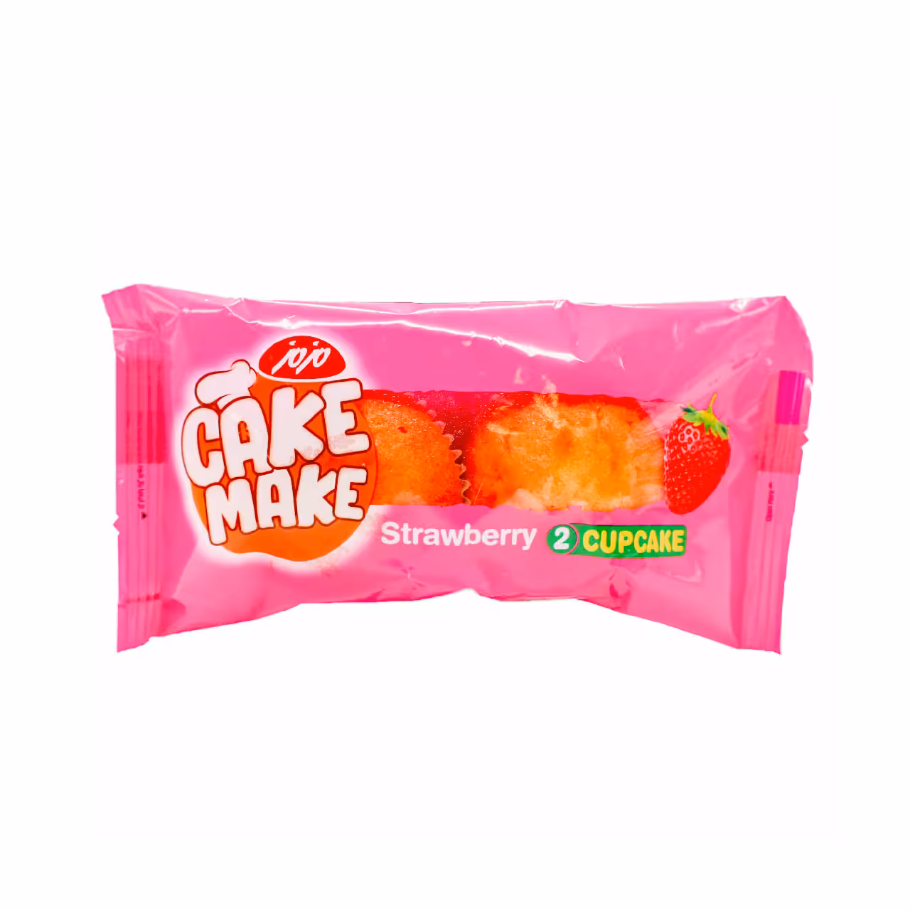 کاپ کیک روغنی با طعم توت فرنگی کیک میک مزمز 45 گرمی بسته دو عددی