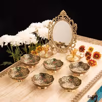 ست هفت سین برنجی میناکاری کد 1002