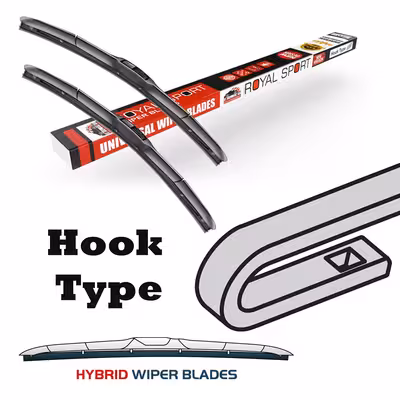 تیغه برف پاک‌کن رویال اسپرت مدل HYBRID PLUS مناسب برای بسترن B30 بسته 2 عددی