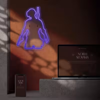 چراغ دیواری نئون دیزاین طرح Pubg-GL_PR